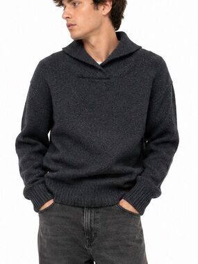 Daniele Blasi Wool-Blend Shawl Collar Sweater